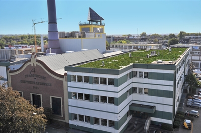 Dachbegrünung bei der Energieversorgung Oberhausen AG (evo), Fotomontage