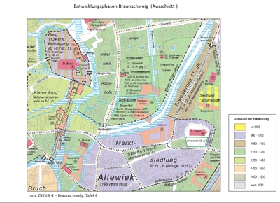 Deutscher Historischer Städteatlas Braunschweig, Kartenausschnitt (Foto: IStG Münster)