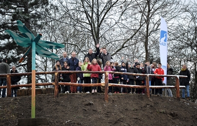 Aussichtsplattform an der Kleinen Emscher in Duisburg