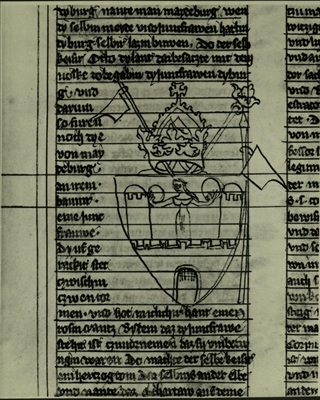 Magdeburger Stadtwappen - spätes 14. Jahrhundert