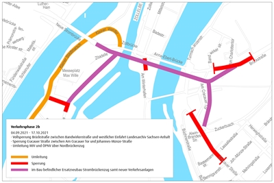 Übersichtskarte-ENB-SBZ-2b-Zusätzliche Vollsperrung Cracauer Straé zwischen Am Cracauer Tor und Johannes-Münze-Straße