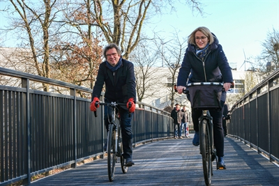 Einweihung der neuen Brücke über die Hase