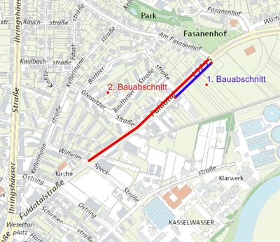 Lageplan Baustelle Fuldatalstraße