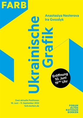 Ukrainische Grafik bis 11. September 2022 im FARB in Borken