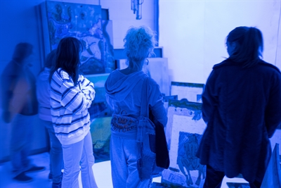 Offenes Atelier - Schwarzlichtinstallation