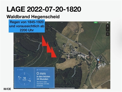 Waldbrand am Hegenscheid_Lageplan