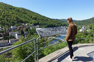 Die Führung durch den Weyhe Park bietet spannende Ausblicke und viele Informationen zur Historie. Foto: Bernadette Lange/Märkischer Kreis