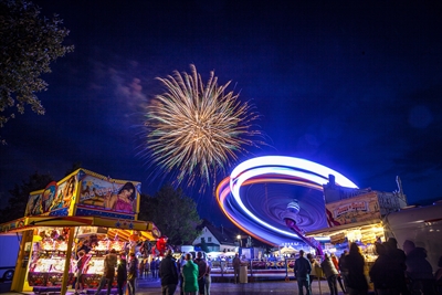 Mit dem großen Feuerwerk am Montagabend wird das Volksfest seinen Abschluss finden. Copyright Stefan Schmitt 