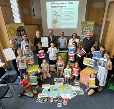 Aufnahme des Waldstadtlabors bei „Bildungspartner NRW – Natur und Schule“