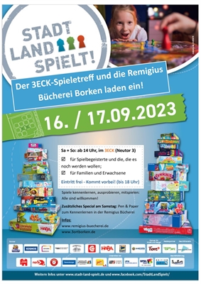 Plakat Stadt Land Spielt