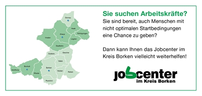 Die örtlichen Jobcenter im Kreis Borken sowie das Jobcenter des Kreises Borken beteiligen sich gemeinsam intensiv an der NRW-weiten Vermittlungsoffensive.