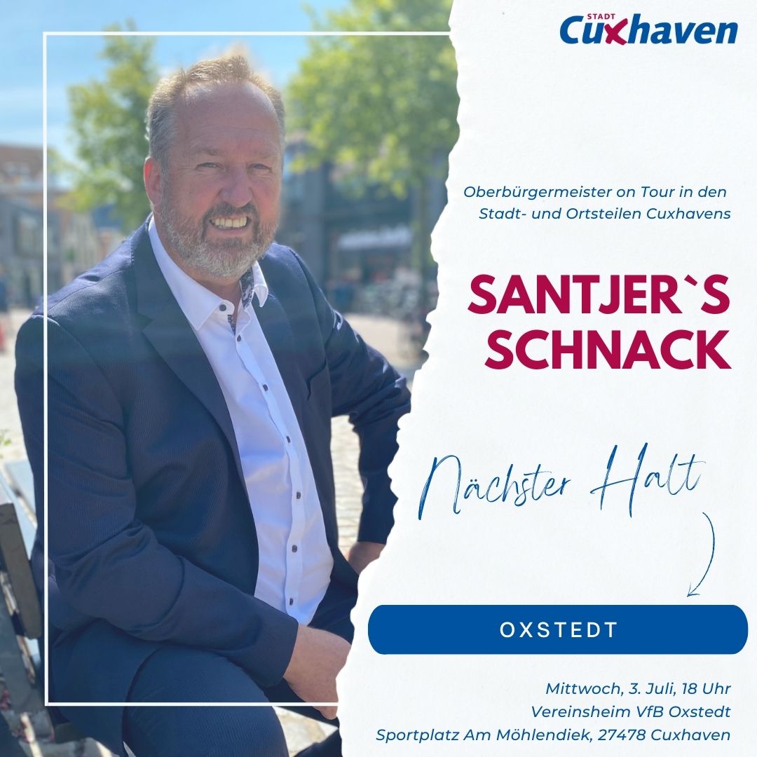 „Santjer's Schnack“: Oberbürgermeister Uwe Santjer im persönlichen Austausch mit den Menschen aus Oxstedt
