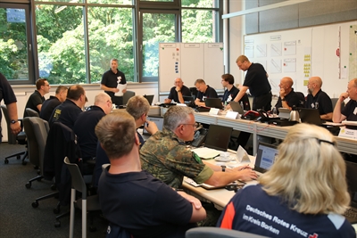 Zweitägige Stabsübung der Feuerwehren im Kreis Borken im Kreishaus